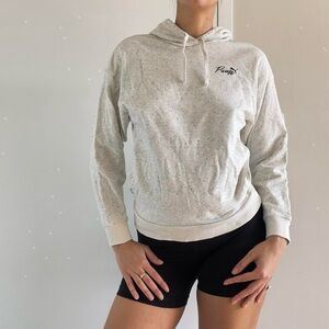 Puma | Light grey & cream speckled hoodie | Size XS